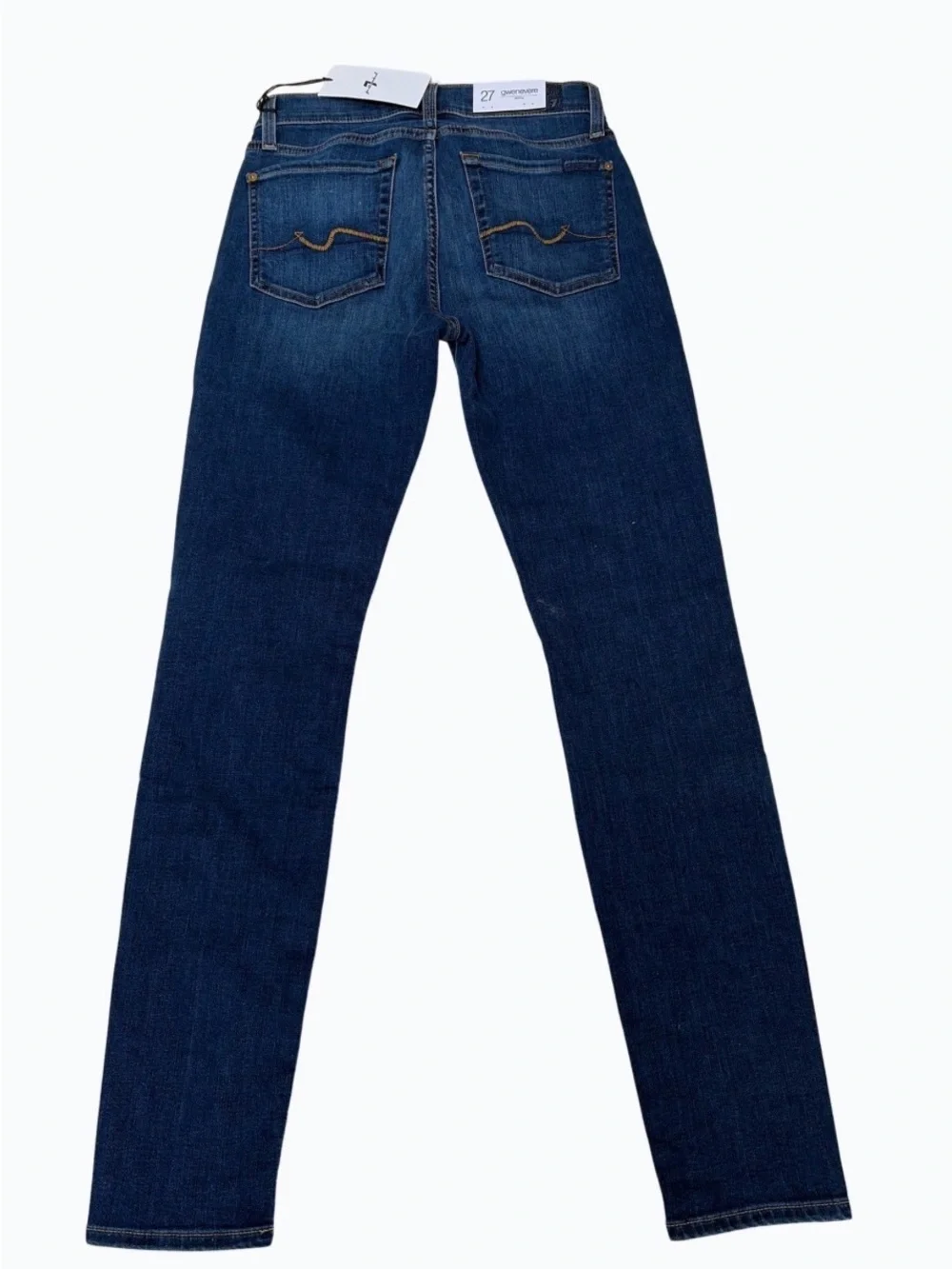 NWT! Seven for All Mankind Gwenevere Mid-Rise Women's Dark Blue Skinny Jeans